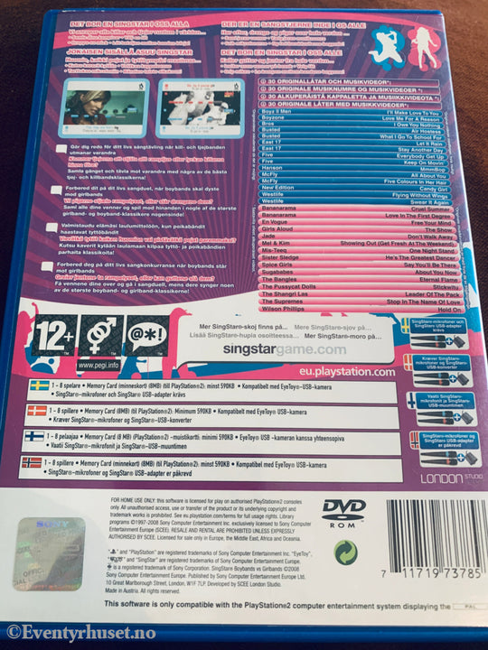 SingStar: Boy Bands vs Girl Bands . PS2