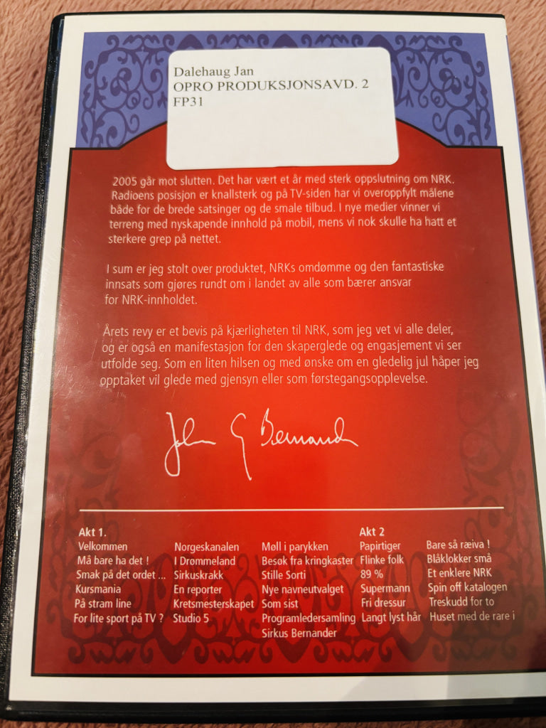 Sirkus Bernander: En enklere revy. DVD.