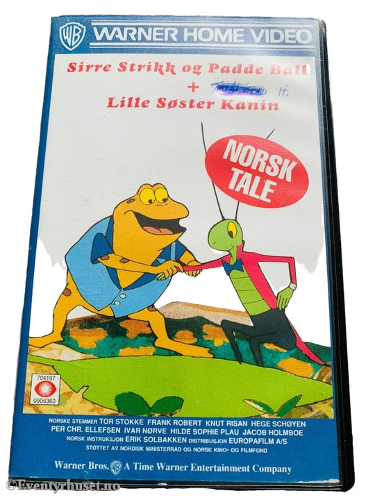 Sirre Strikk Og Padde Ball + Lille Søster Kanin. 1988. Vhs. Vhs