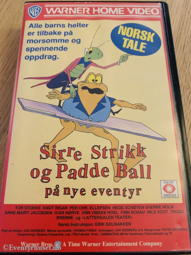 Sirre Strikk Og Padde Ball På Nye Eventyr. 1988. Vhs. Vhs