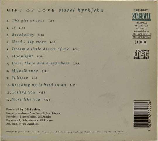 Sissel Kyrkjebø - Gift of Love (1992). Musikk-CD.