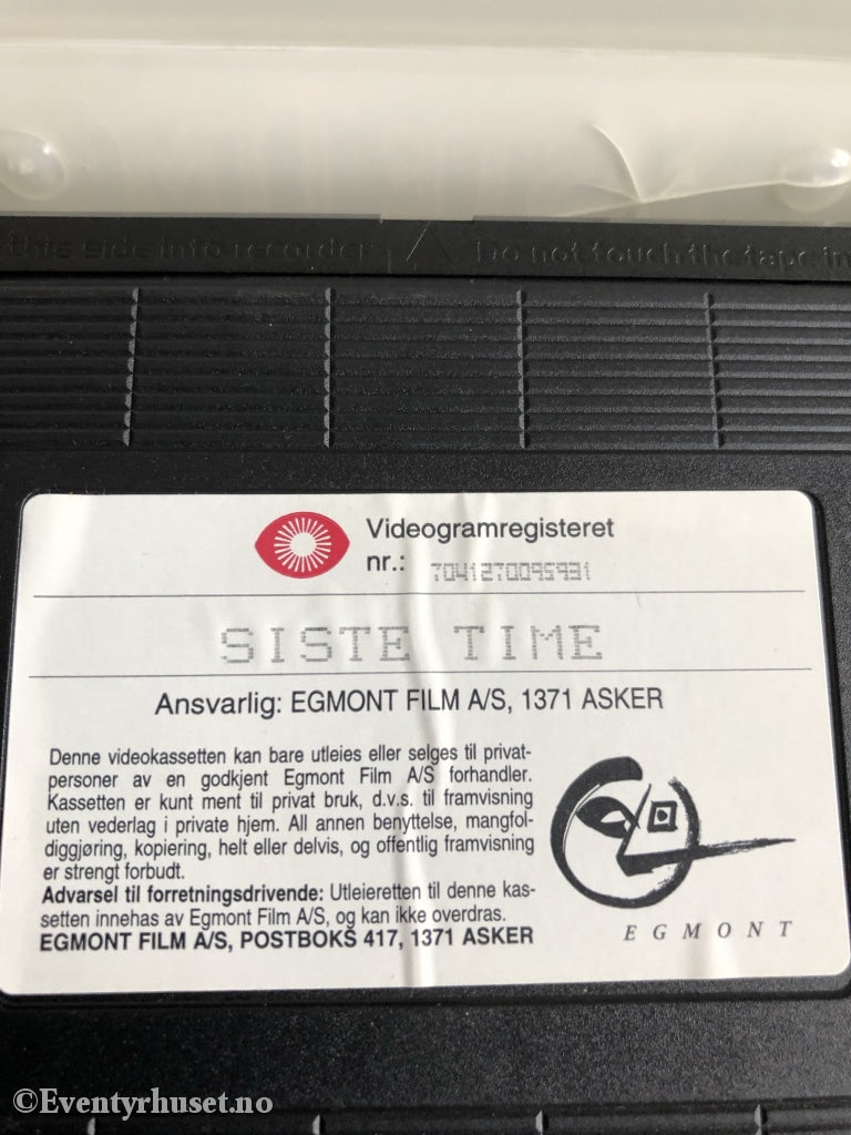 Siste Time. 1995. Vhs. Vhs