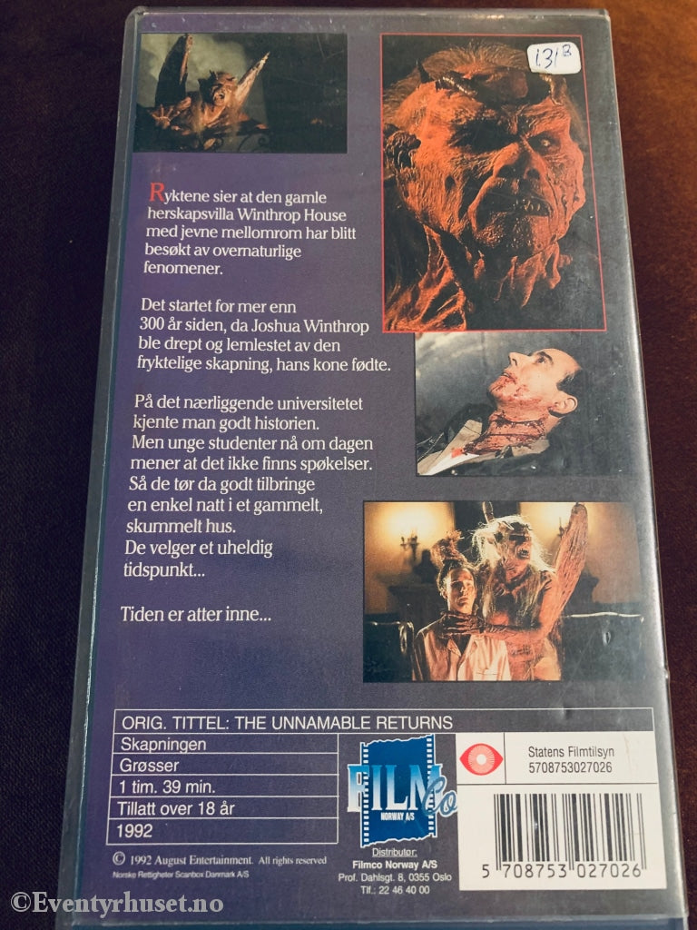 Skapningen. 1992. Vhs. Vhs