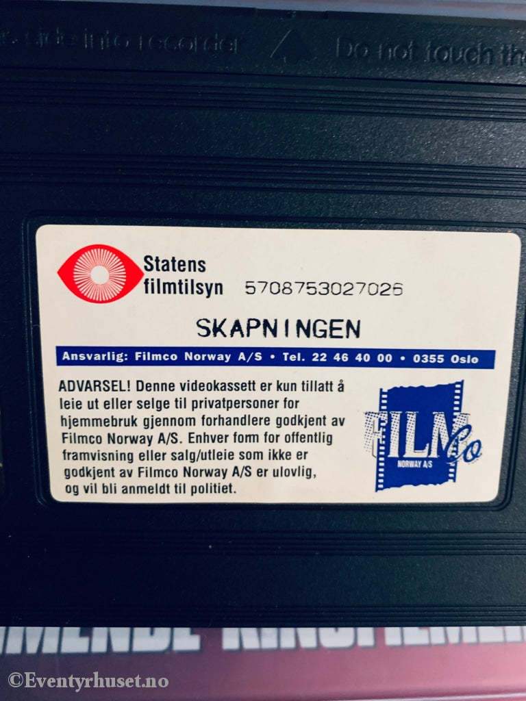 Skapningen. 1992. Vhs. Vhs