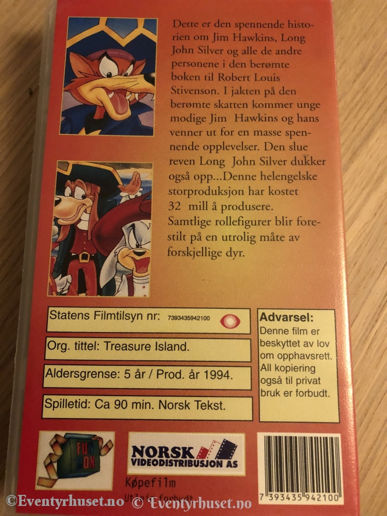 Skatten På Sjørøverøya. 1994. Vhs. Vhs