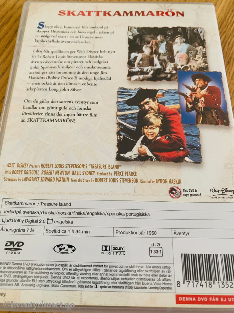 Skattkammarön (1950). DVD.