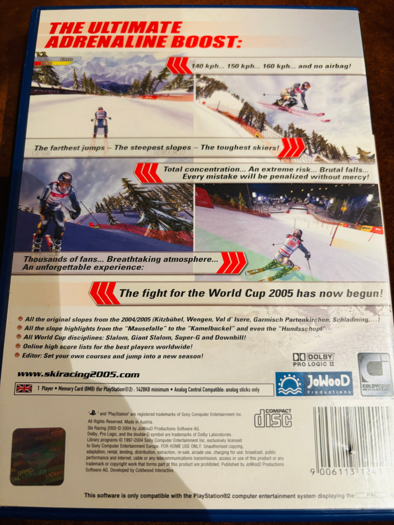 Ski Racing 2005. PS2.