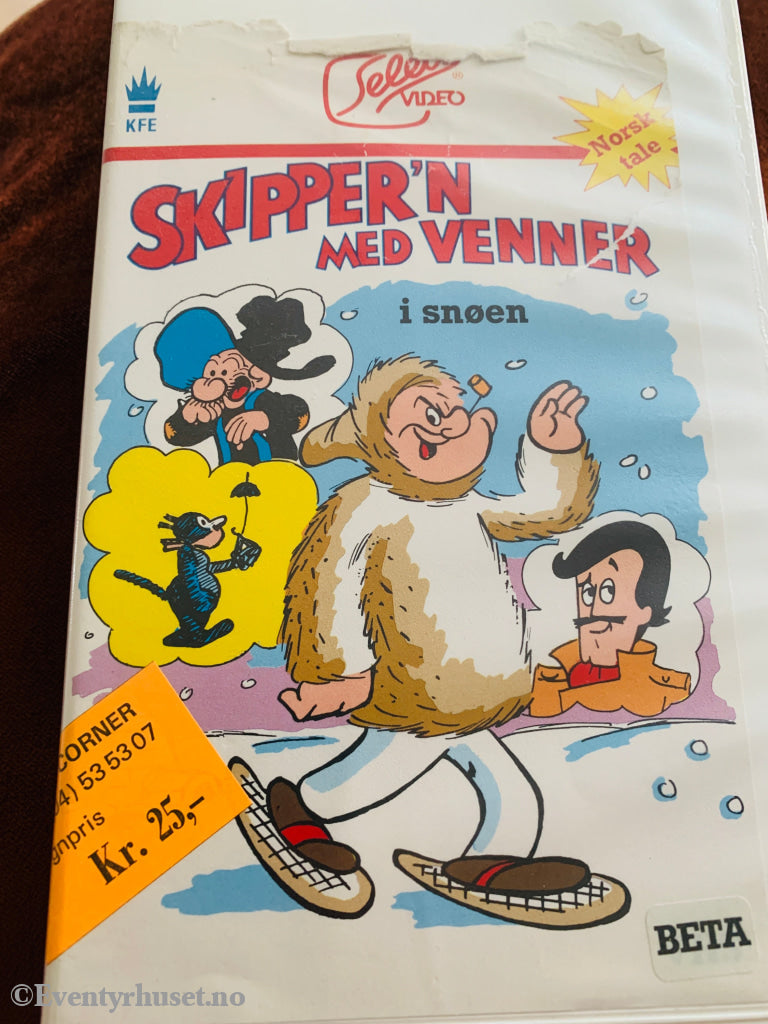 Skipper’n med venner i snøen. 1983. Beta. Beta
