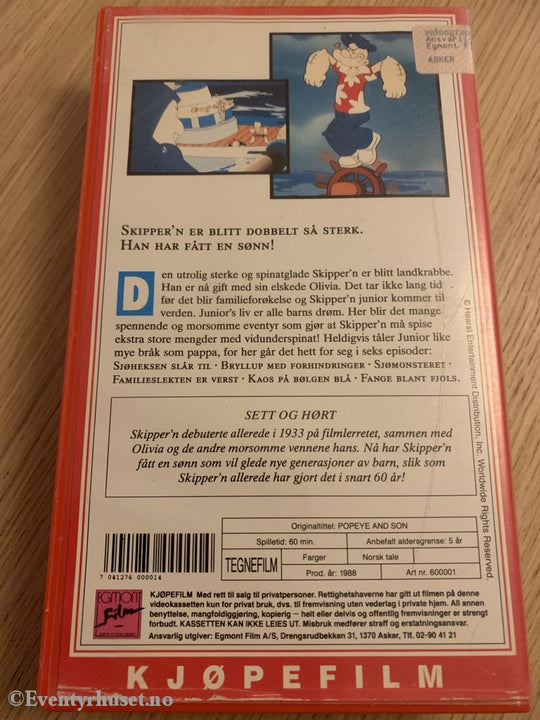 Skippern Og Sønn. 1988. Vhs. Vhs