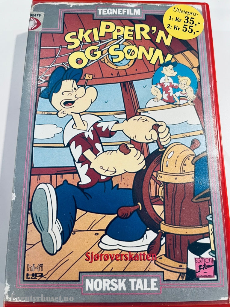 Skippern Og Sønn. Vol. 2. Sjørøverskatten. 1988. Vhs Big Box.