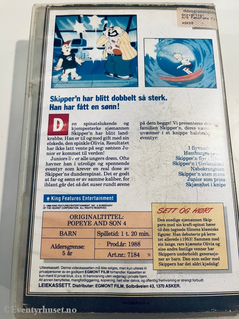Skippern Og Sønn. Vol. 4. Går På Land. 1988. Vhs Big Box.