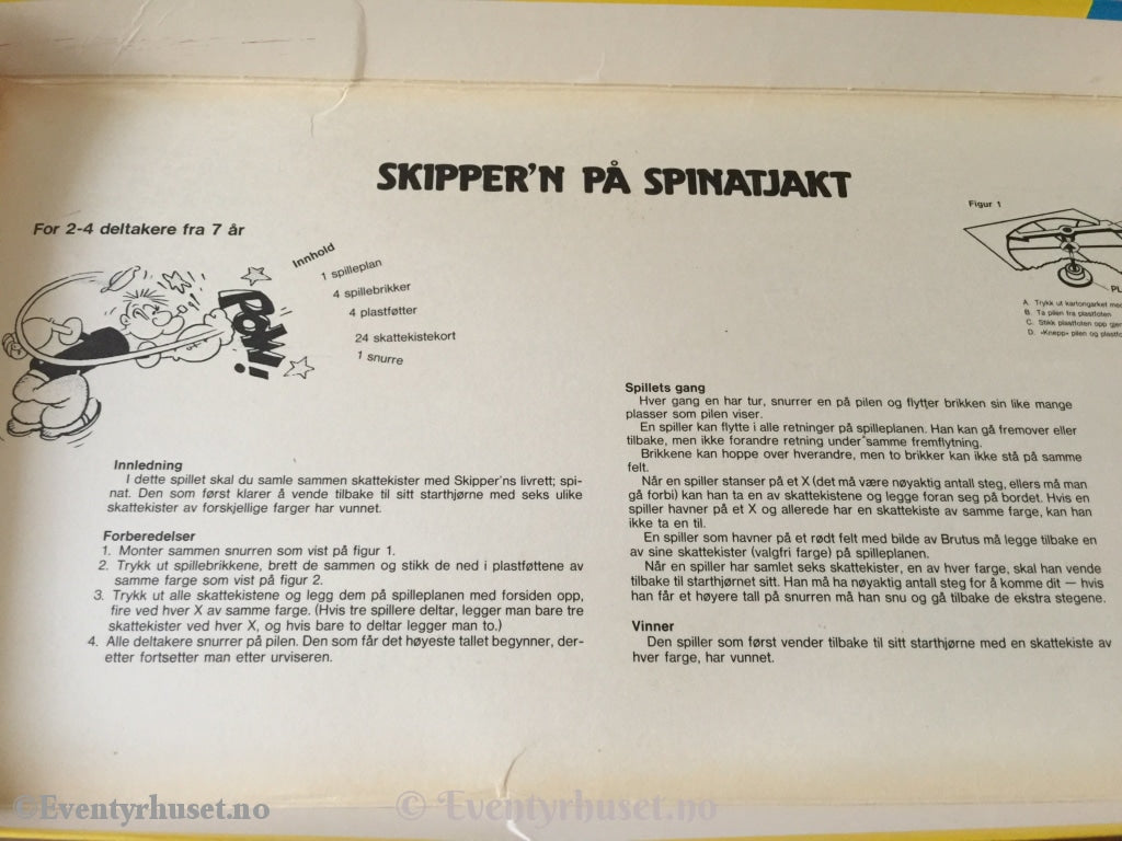 Skippern På Spinatjakt. Brettspill. Brettspill