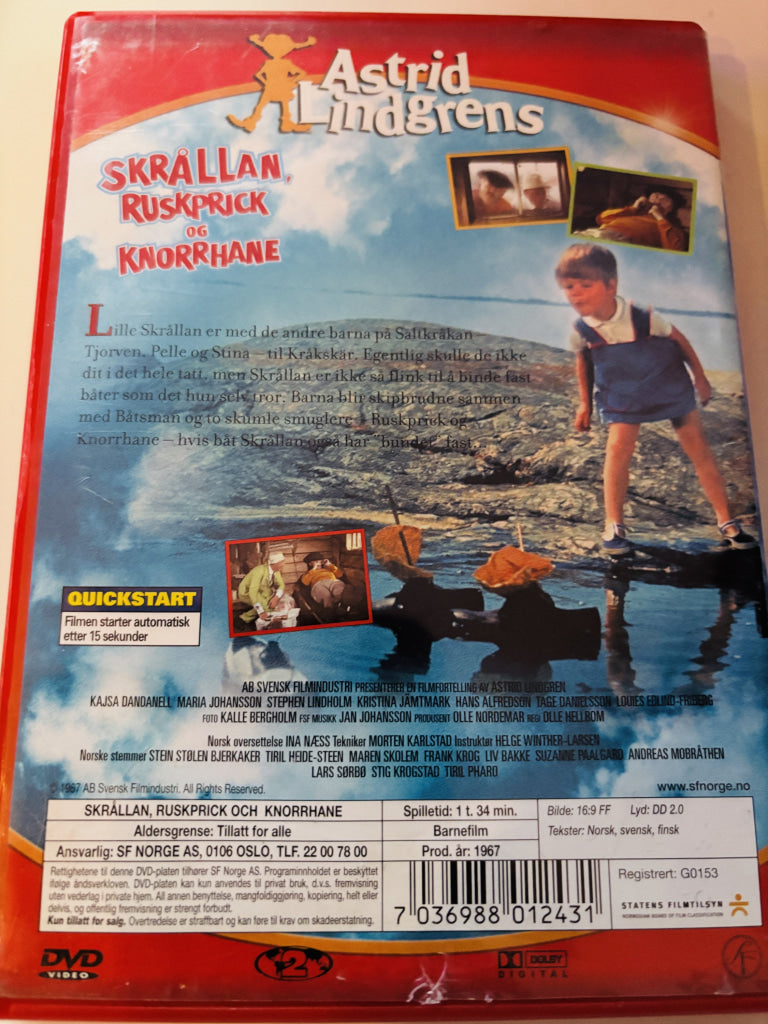 Skrållan, Ruskprick og Knorrhane. DVD.
