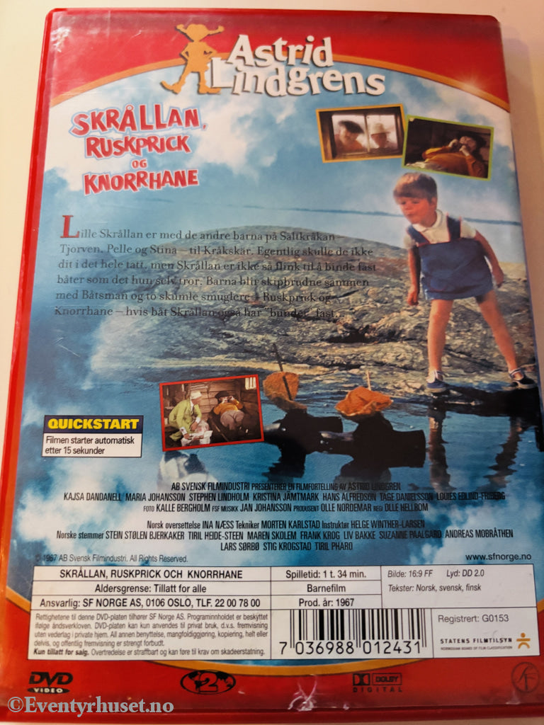 Skrållan, Ruskprick og Knorrhane. DVD.