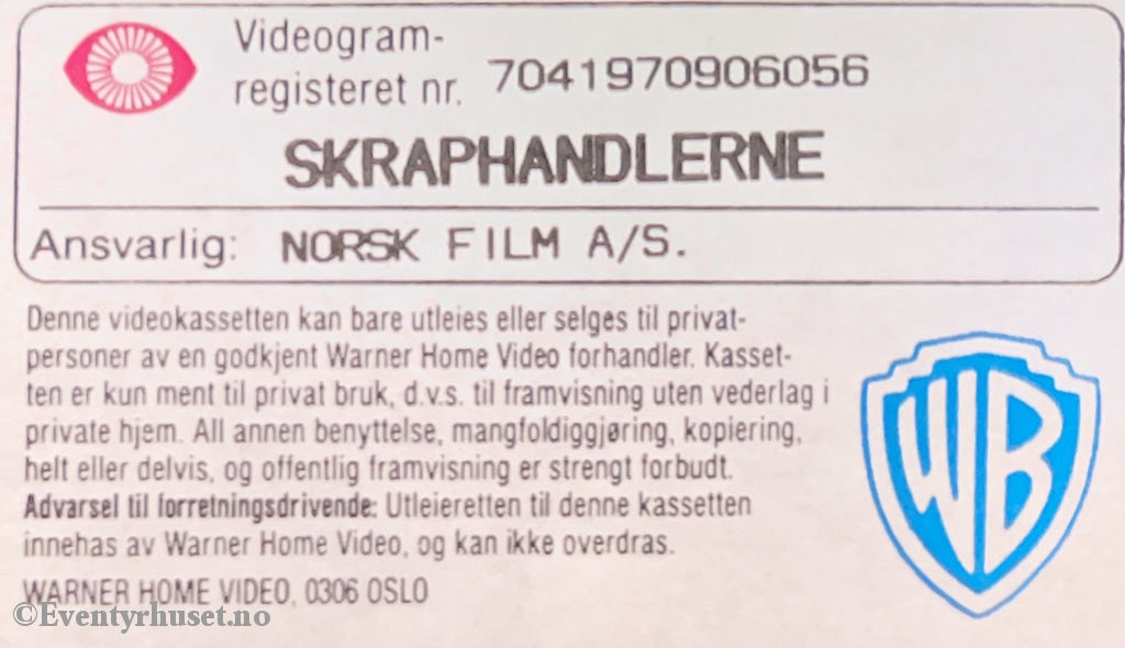 Skraphandlerne. 1975. Vhs. Vhs