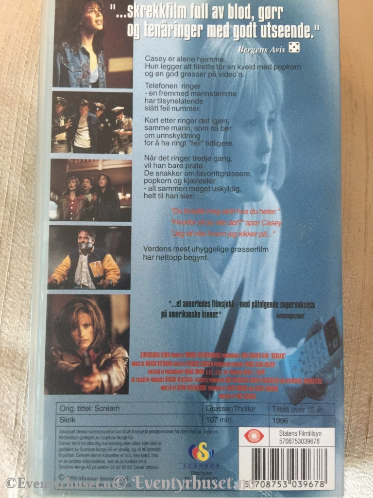 Wes Craven´s Skrik. 1996. Vhs. Vhs