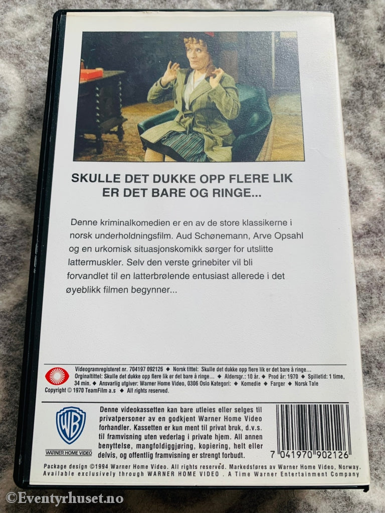 Skulle Det Dukke Opp Flere Lik Er Bare Å Ringe. 1970. Vhs. Vhs