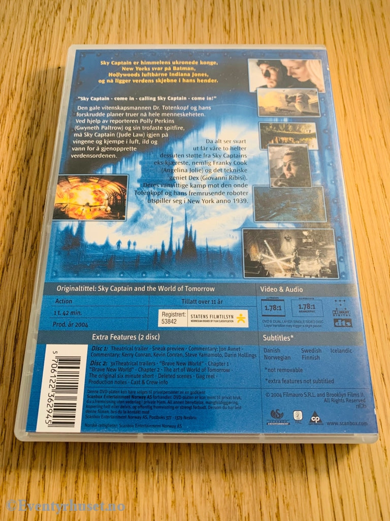 Sky Captain And The World Of Tomorrow. 2004. Dvd. Dvd