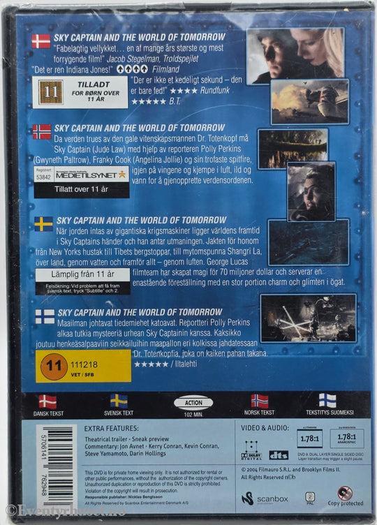 Sky Captain and the World of Tomorrow (2004). DVD. Ny i plast!