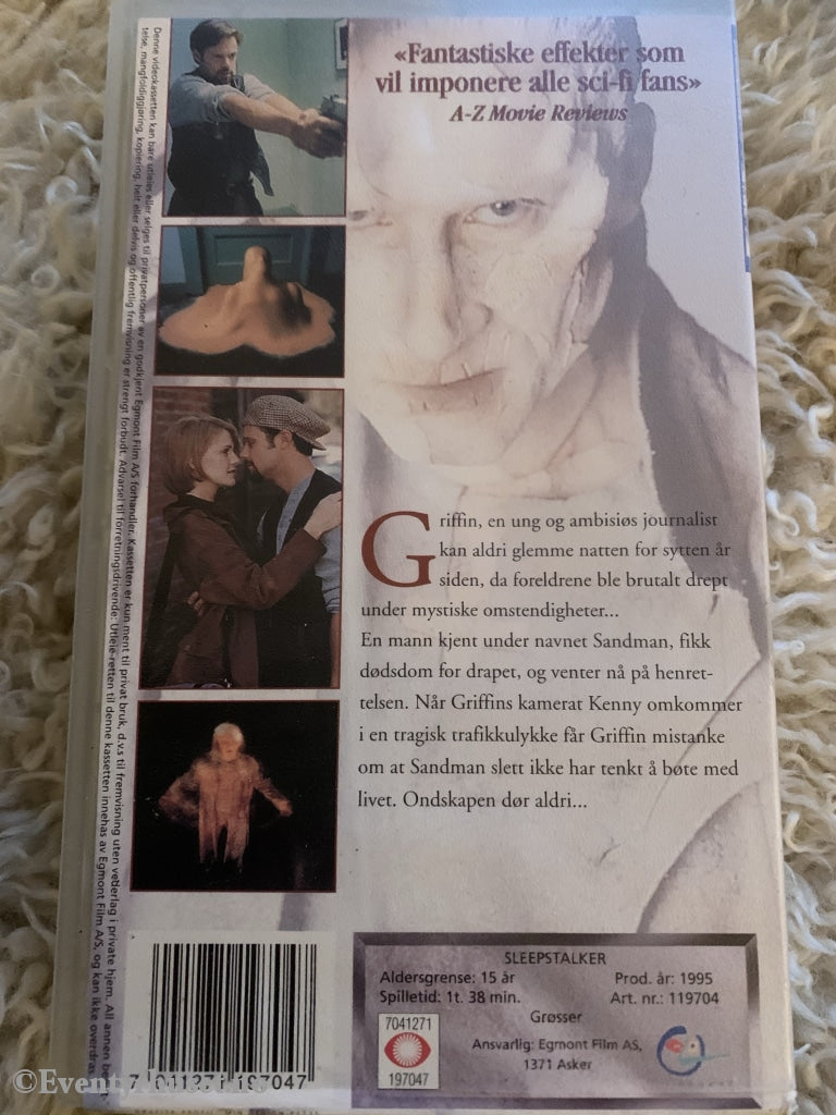 Sleep Stalker. 1995. Vhs. Vhs