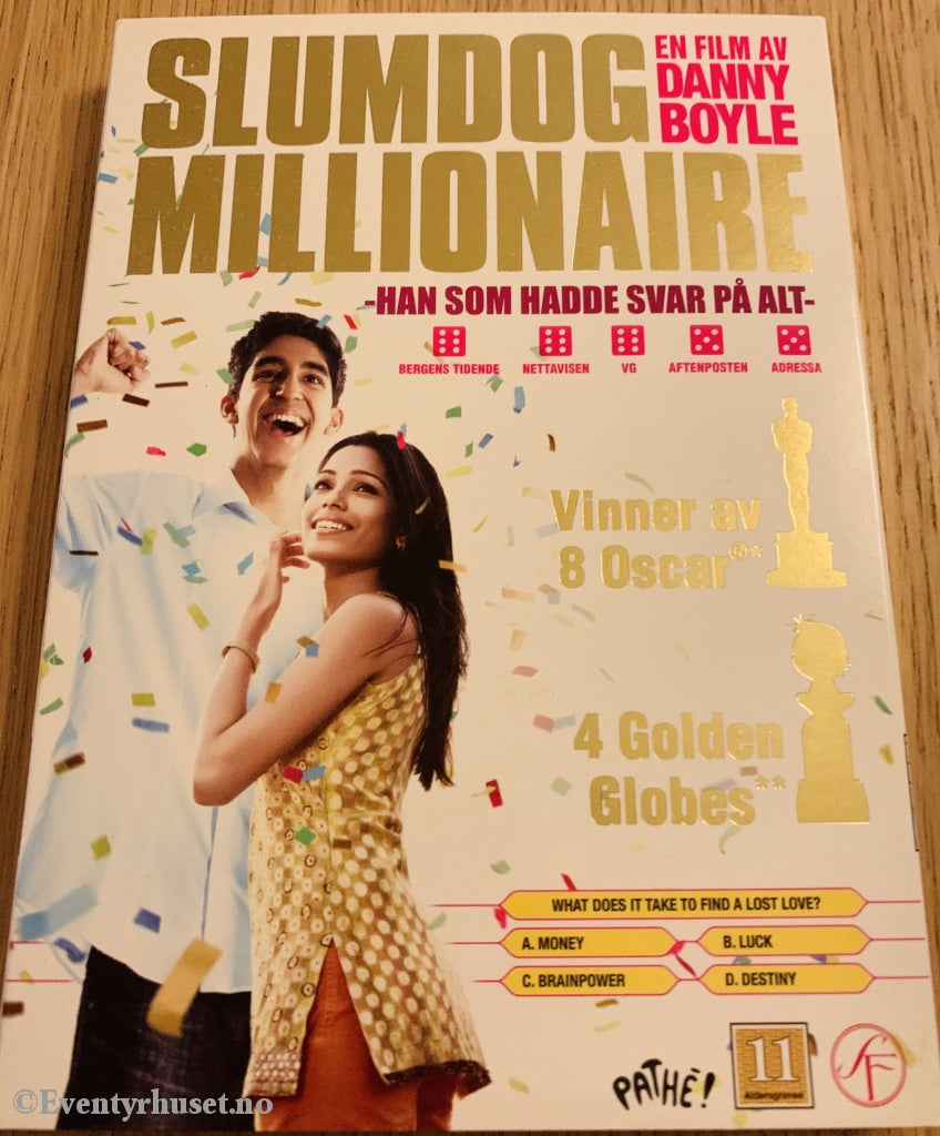 Slumdog Millionaire. 2008. Dvd Slipcase.