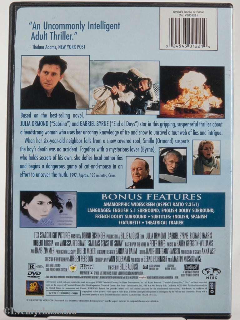 Smilla's Sense of Snow (1997). DVD.