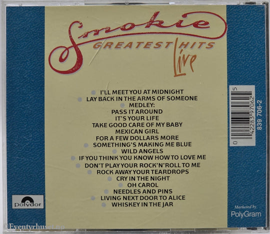 Smokie (1989) "Greatest Hits Live". Musikk-CD.