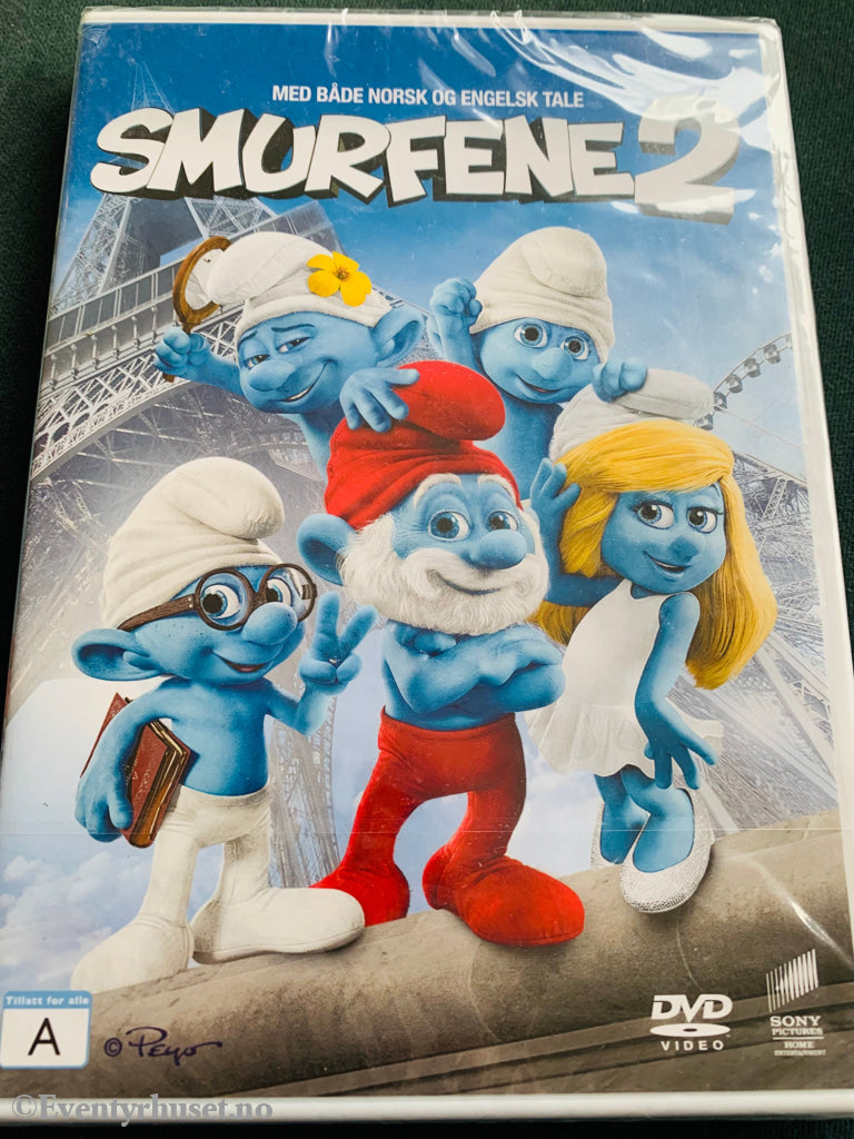 Smurfene 2. 2013. Dvd. Ny I Plast! Dvd