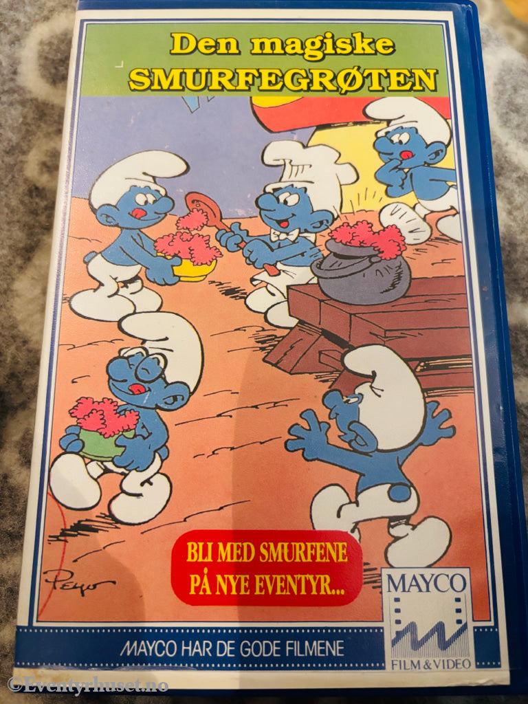 Smurfene - Den magiske smurfegrøten. 1988. VHS Big Box. VHS Big Box