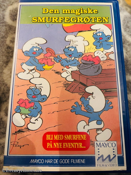 Smurfene - Den magiske smurfegrøten. 1988. VHS Big Box. VHS Big Box