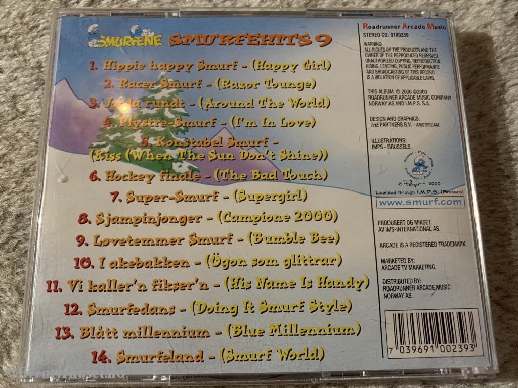 Smurfene. Smurfehits 9. 2000. Cd. Cd