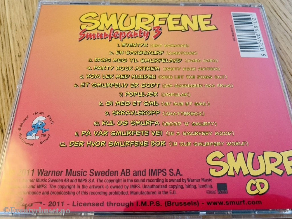 Smurfene. Smurfeparty 3. Cd. Cd