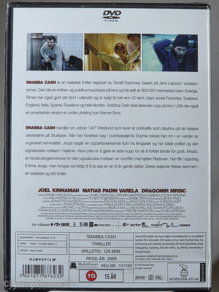 Snabba Cash (2010). DVD. Ny i plast!