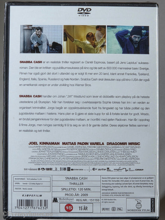 Snabba Cash (2010). DVD. Ny i plast!