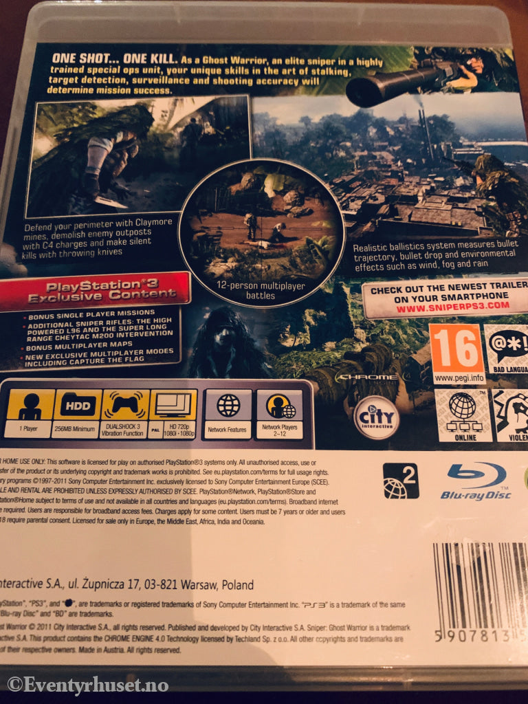 Sniper: Ghost Warrior. PS3.