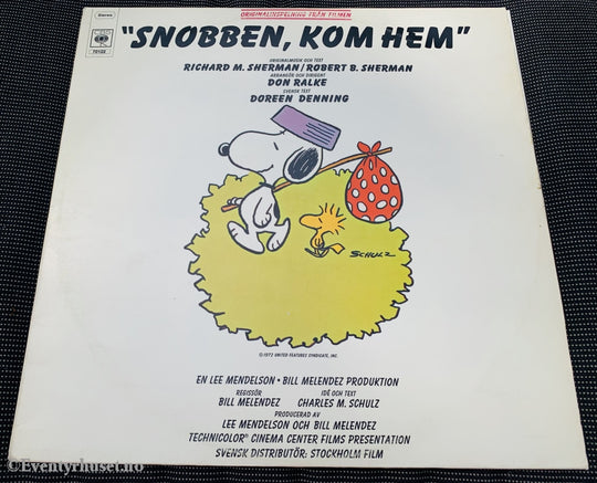 Snobben Kom Hem. 1972. Lp. (Snoopy/knøttene). Lp Plate