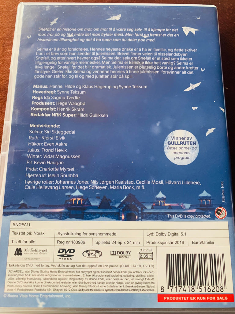 Snøfall (Nrk). Dvd. 4 Disker! Dvd