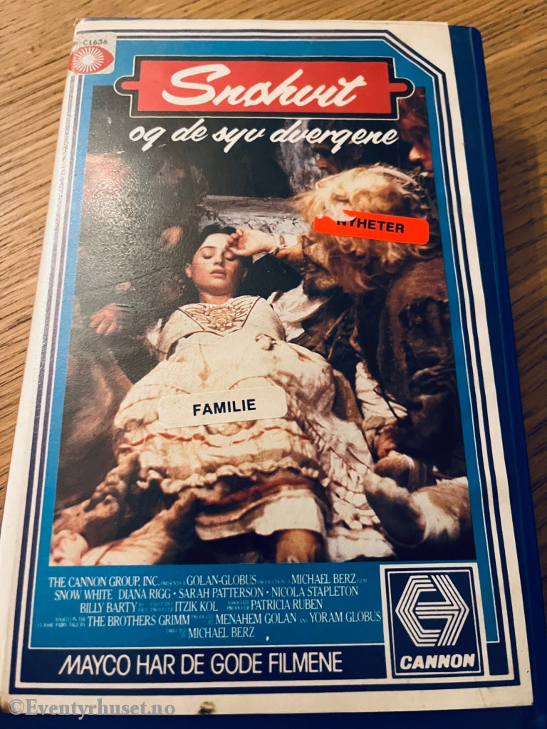 Snøhvit Og De Syv Dvergene. 1987. Vhs Big Box. Box