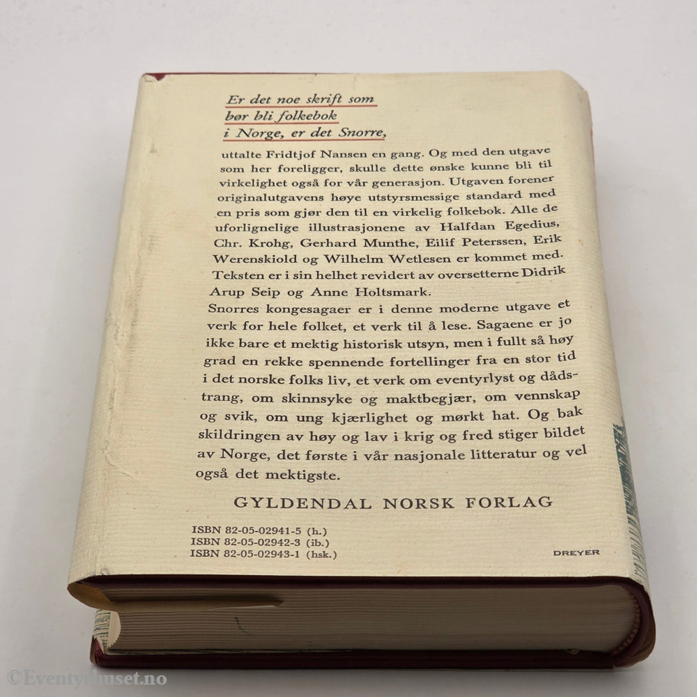 Snorre Sturlason, 1979. Snorres Kongesagaer. Bok.