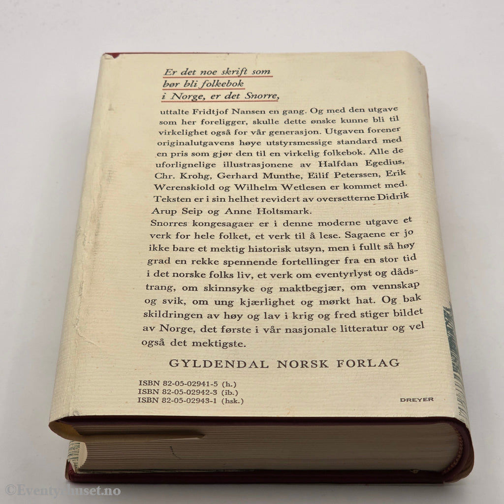 Snorre Sturlason, 1979. Snorres Kongesagaer. Bok.