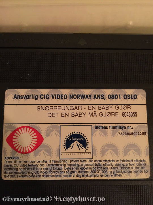 Snørrunger - En Baby Gjør Det Må Gjøre. 1997. Vhs. Vhs