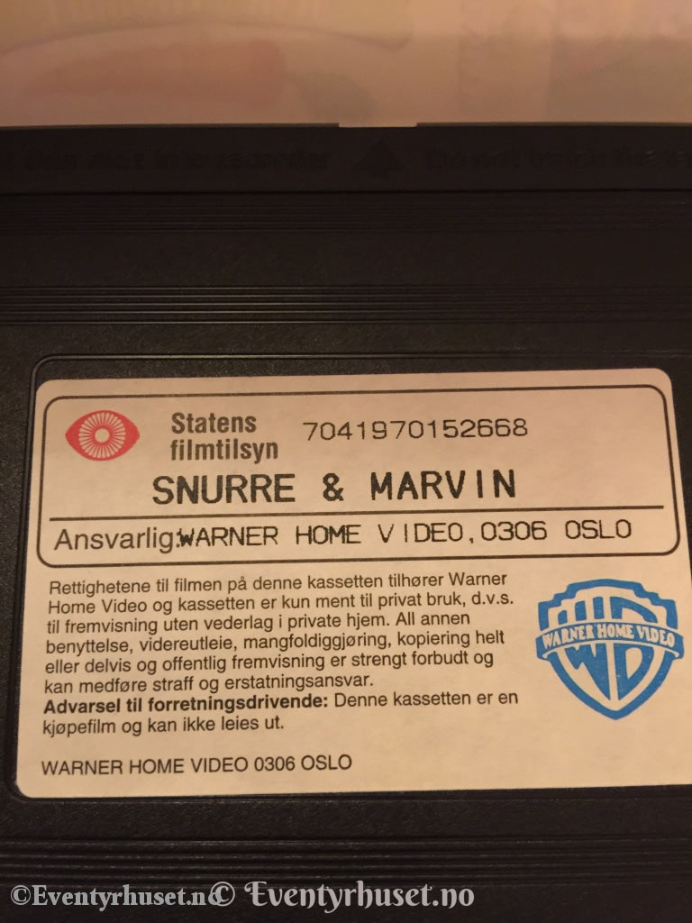 Snurre Og Marvin. Mars-Trøbbel. 1997. Vhs. Vhs