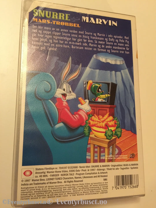 Snurre Og Marvin. Mars-Trøbbel. 1997. Vhs. Vhs