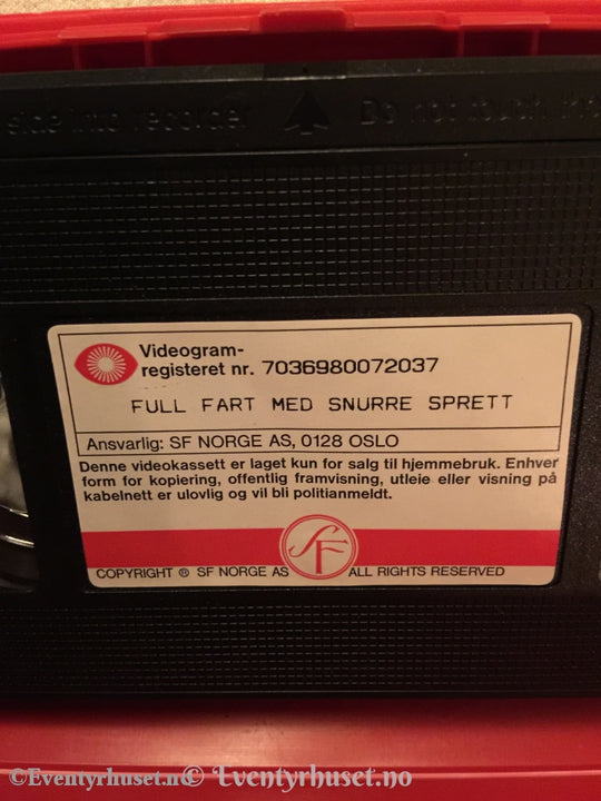 Snurre Sprett. 1993. Full Fart Med Snurre Sprett. Vhs. Vhs