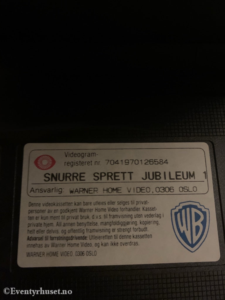 Snurre Sprett Jubileum 1. 1984. Vhs. Vhs