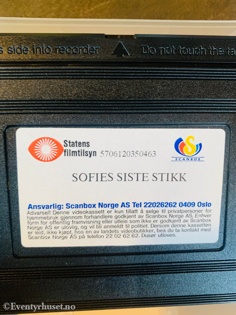 Sofies Siste Stikk. 1997. Vhs. Vhs