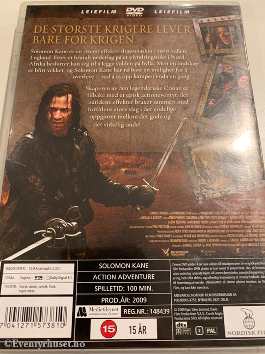 Solomon Kane. 2009. Dvd Leiefilm.