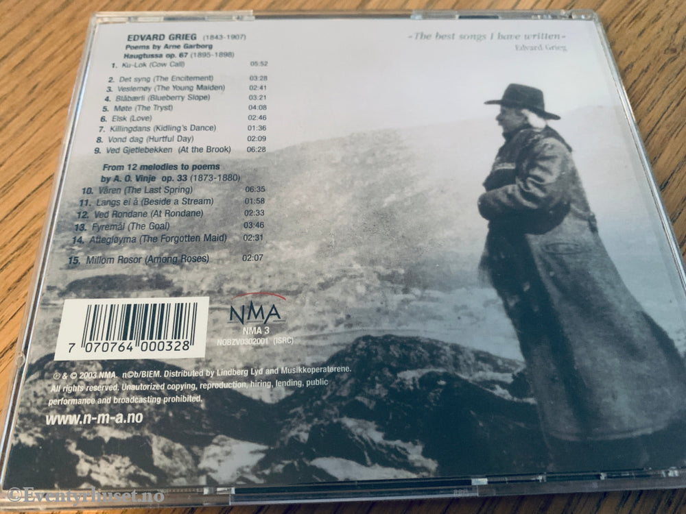 Solveig Kringleborn & Malcolm Martineau. 1993. Haugtussa – Edvard Grieg. CD.