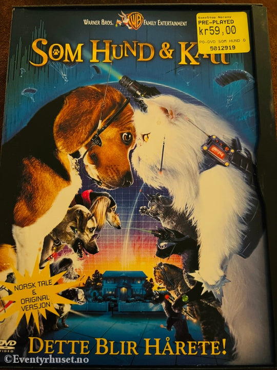 Som Hund & Katt. 2002. Dvd Snapcase.