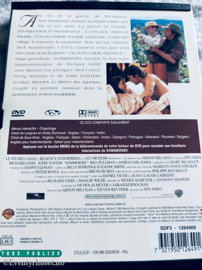 Sommersby. DVD snapcase.